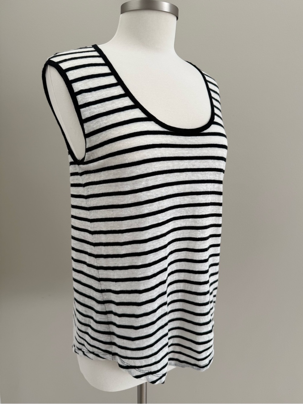 BANANA REPUBLIC Slubbed Cotton Striped Tank Top - Picture 7 of 10